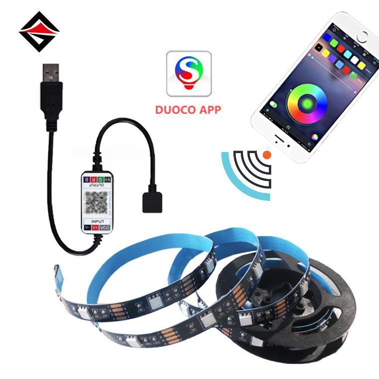 کنترلر بلوتوث USB + نوار چراغ LED RGB 1M مجموعه